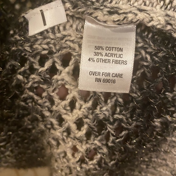 Black/Grey/White/Silver Knit Sweater by Relativity Size Large EUC - Picture 6 of 6